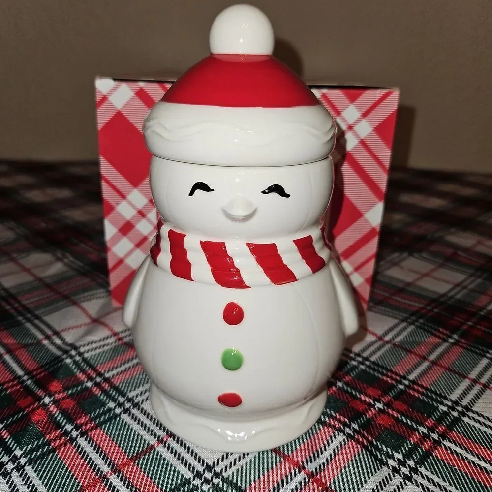 Slatkin & Co. Snowman Cinnamon Stick Scented Candle & Decorative Jar